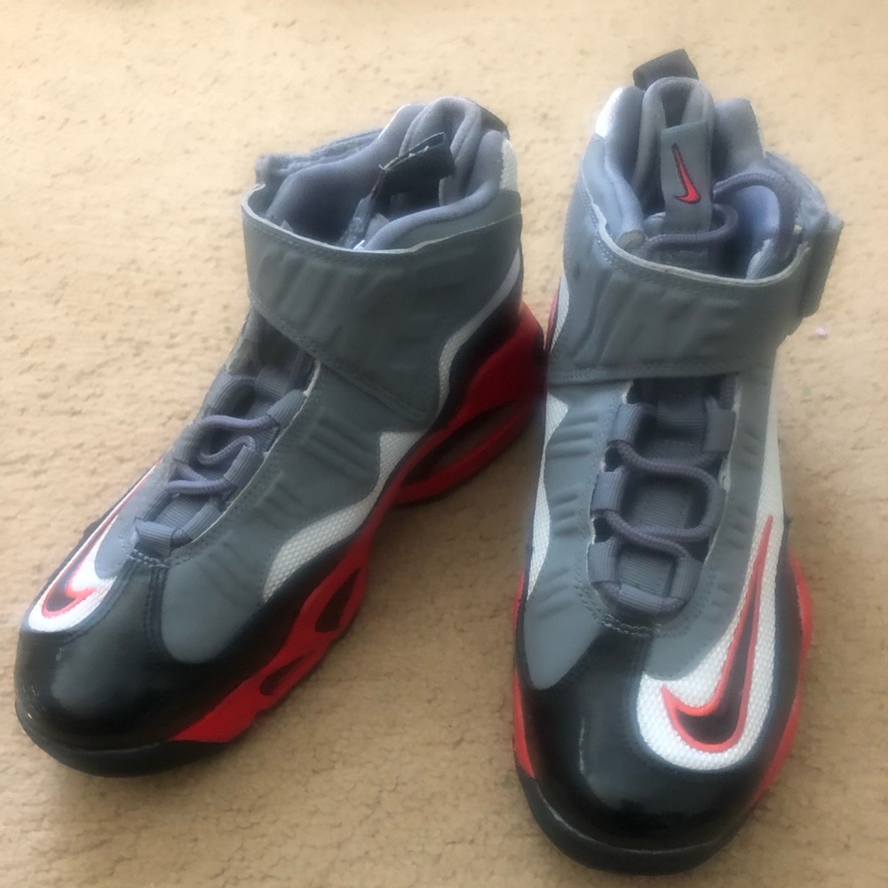 Red,gray,white,and black Nike’s